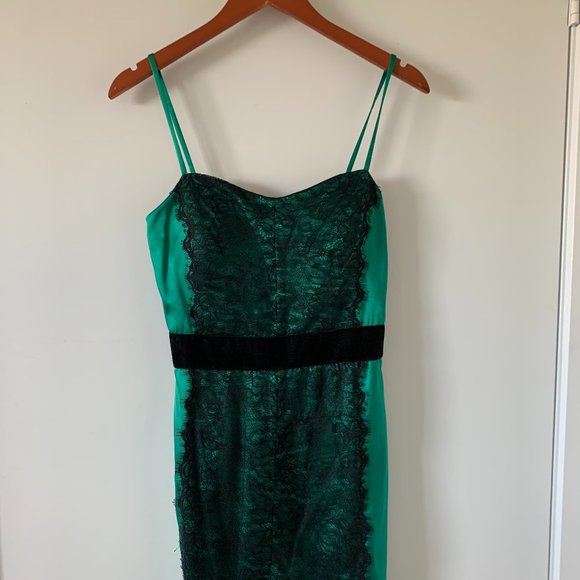 Spaghetti Strap Mini Dress in green color - Picture 11 of 11